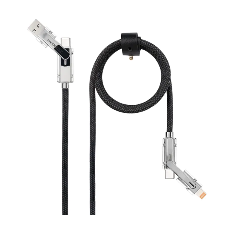 Nanocable Cable USB-C+USB-A/M LIGHTNING+USB-C/M 1M