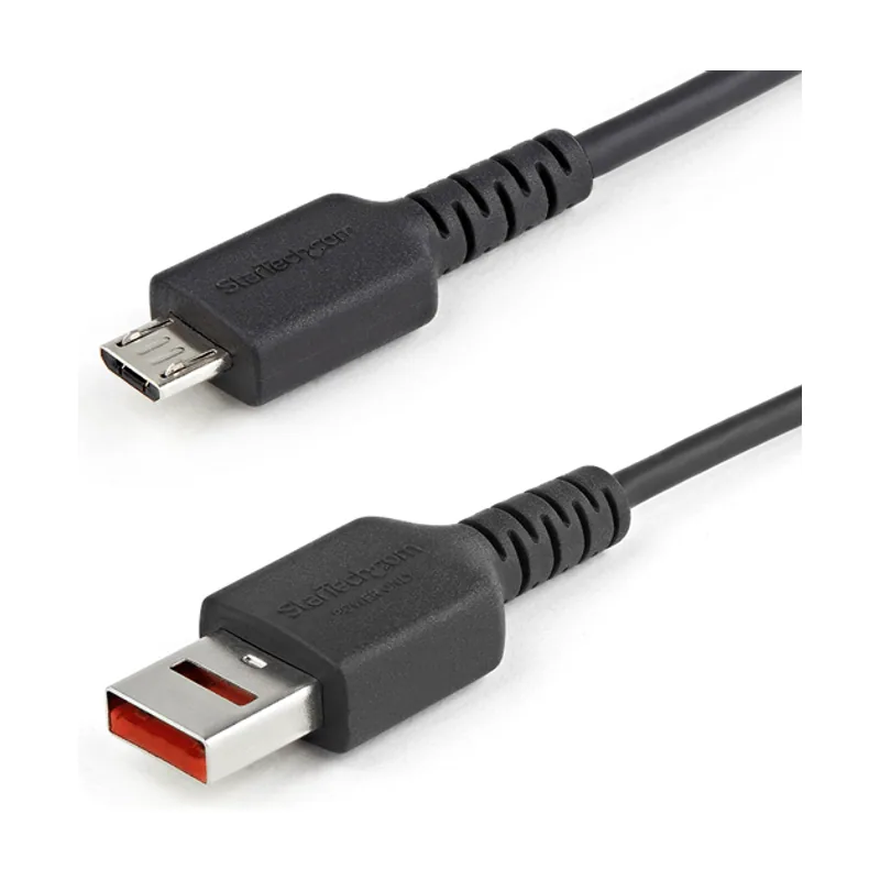 Startech 1M Secure Charging Cable USB-A TO Micro USB Data Block ER