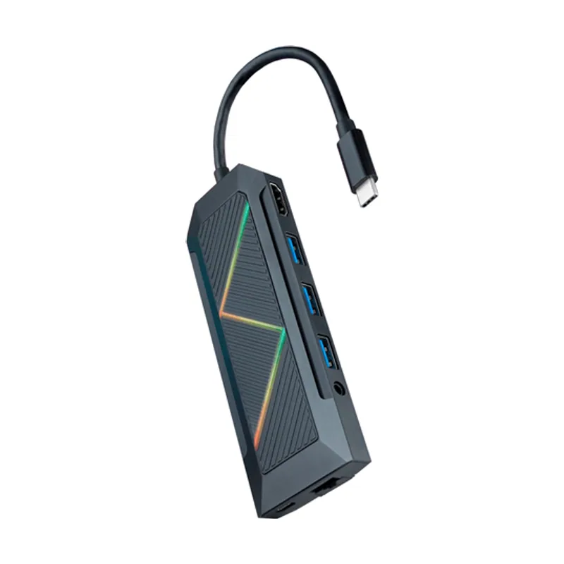Nanocable HUB Nano Cable USB-C/CONVERSOR USB-C A 3XUSB-A USB-C PD HDMI RJ45 TF SD/AUDIO