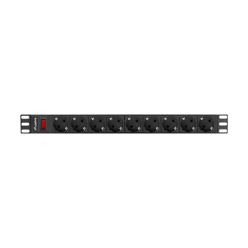 Lanberg Regleta 1U 16A 9X Schuko Rack