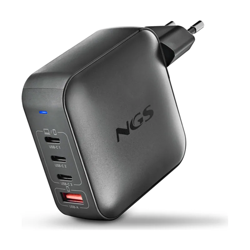 NGS Cargador DE Pared BUD 165W GaN 3xUSB-C 1xUSB-A