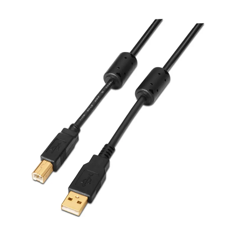 Aisens Cable USB 2.0 impresora super alta calidad con ferrita 2M