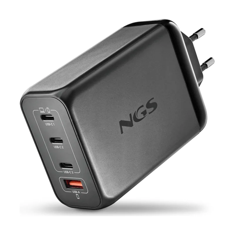 NGS Cargador DE Pared BUD 240W GaN 3xUSB-C 1xUSB-A