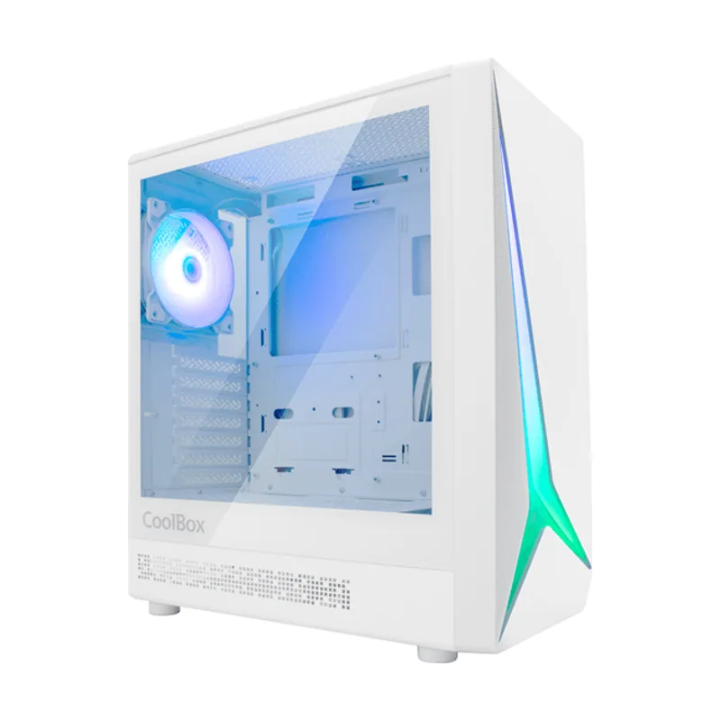 Coolbox Caja SEMITORRE/ATX GM450 Starlight S/FUENTE USB3.0 Blanca A-RGB C/VENTANA