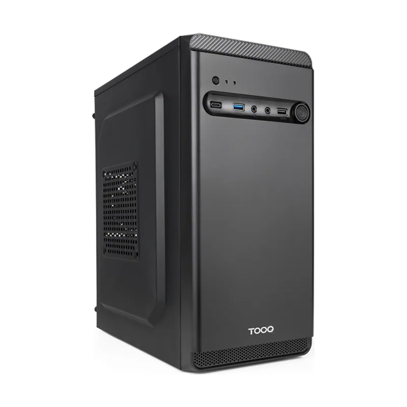 Tooq Caja Minitorre Micro-ATX "DODEKA ULTRA" Negra Negro Incluye Fuente