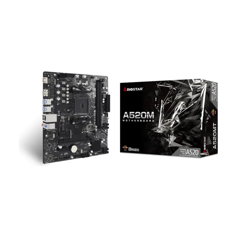 Biostar Placa AMD A520MT AM4 M.2 HDMI DP USB-C interno