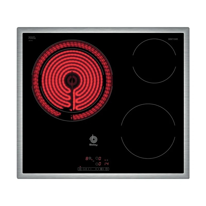 Balay Vitroceramica Independiente 3EB715XR 3 Zonas Coccion Ancho 60 CM Touch Marco