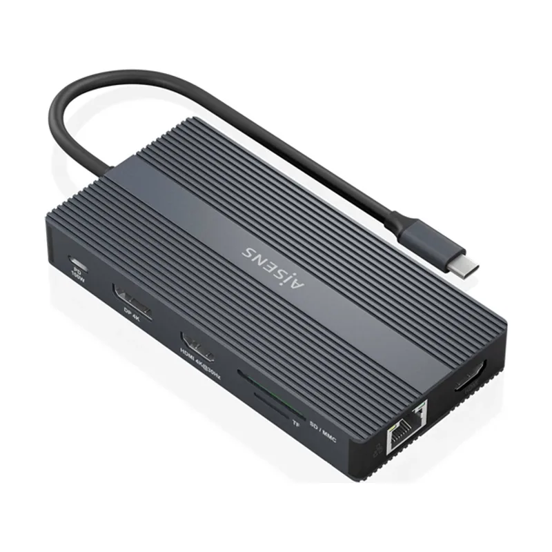 USB-C Dock 12 en 1 2xHDMI 1xDP RJ45 4xUSB