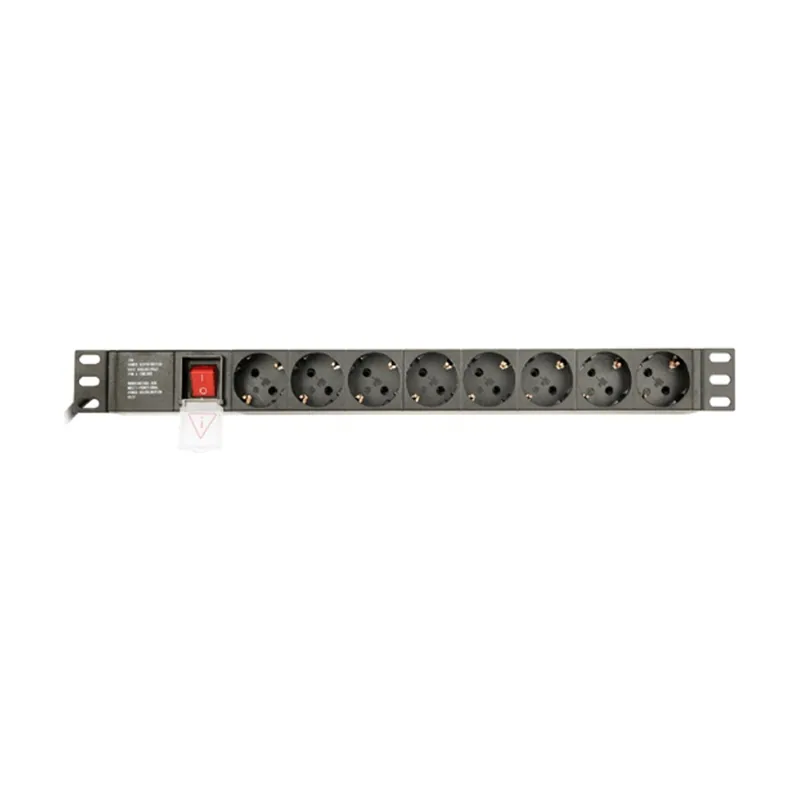 Gembird Regleta Rack 1U 16A 8 Tomas Negro 3 M CON Interruptor