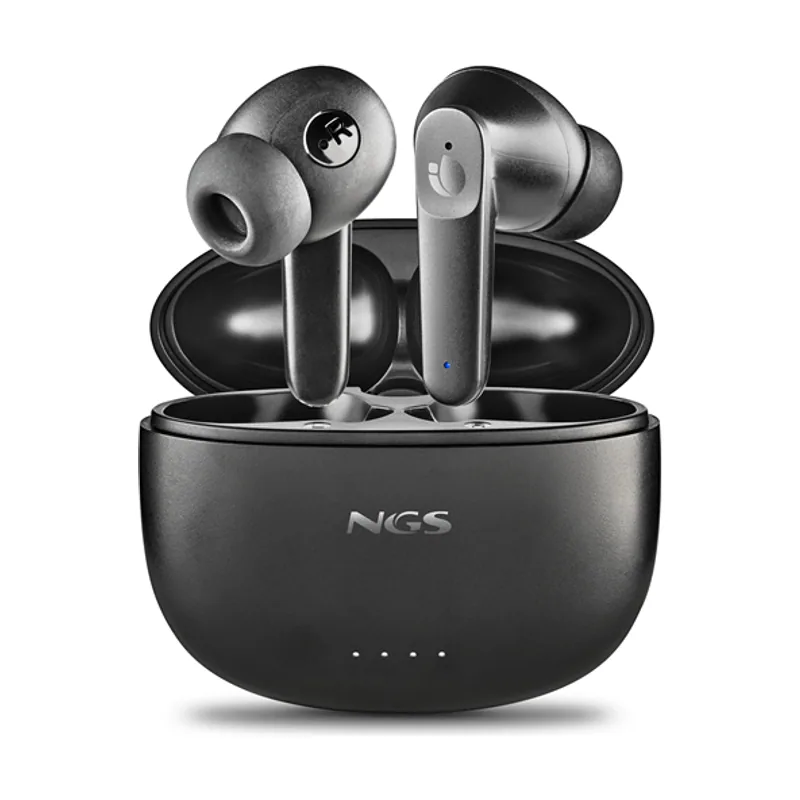 NGS Auricular Intrauditivo Bluetooth Artica Hush TWS BT 5.3 ANC ENC 16h Microfono Control Tactil NEG
