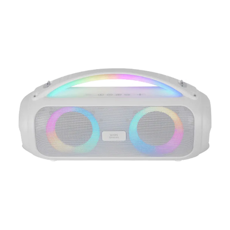 Mars Gaming Mspulsew Blanco 50W Ultrabass RGB BAT. 8h BT USB AUX FM