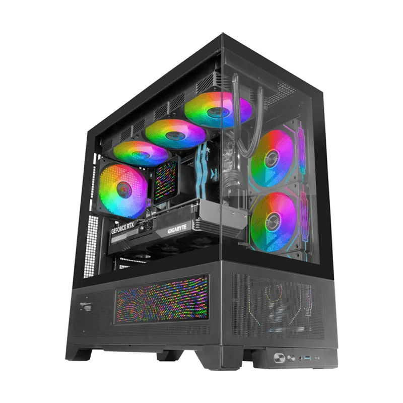Mars Gaming Caja ATX Semitorre Mclcdx Negro Cristal Templado Continuo LCD GPU 425mm 3x2.5 o 3x3.5