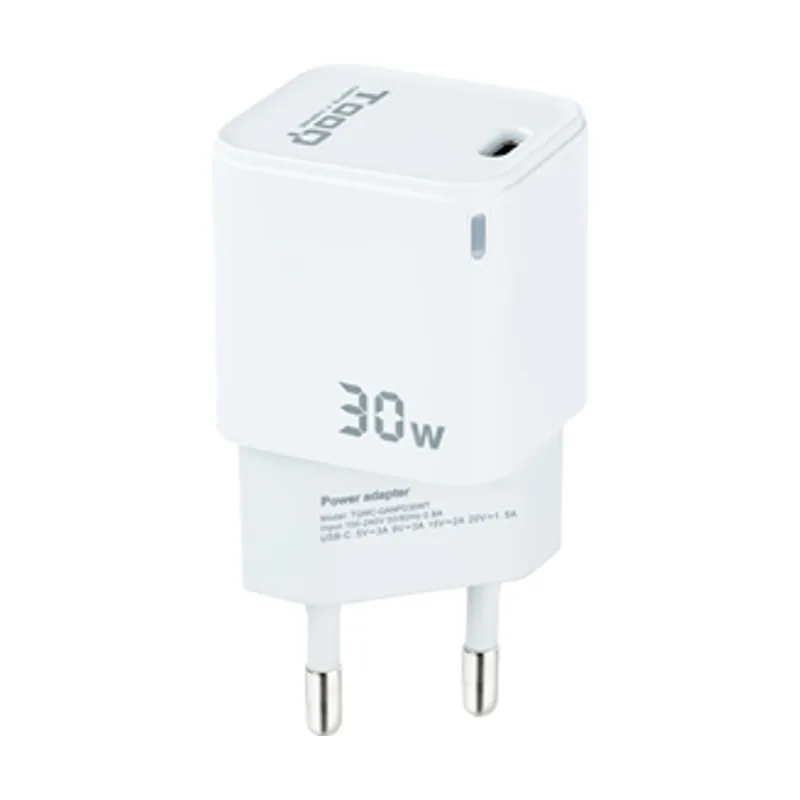 Tooq Cargador USB Pared TQWC-GANPD30WT GAN USB-C/PD