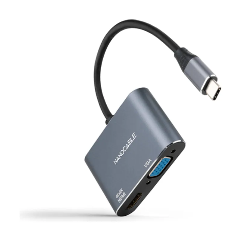Nanocable Conversor Nano Cable USB-C/M A HDMI/H
