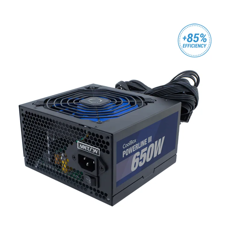 Coolbox Fuente Alimentacion 650W POWERLINE3 PFC-ACTIVO 85+ 4SATA