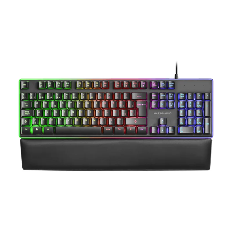 Mars Gaming MK320ES Tecl Full RGB H-Mec Reposamuñ