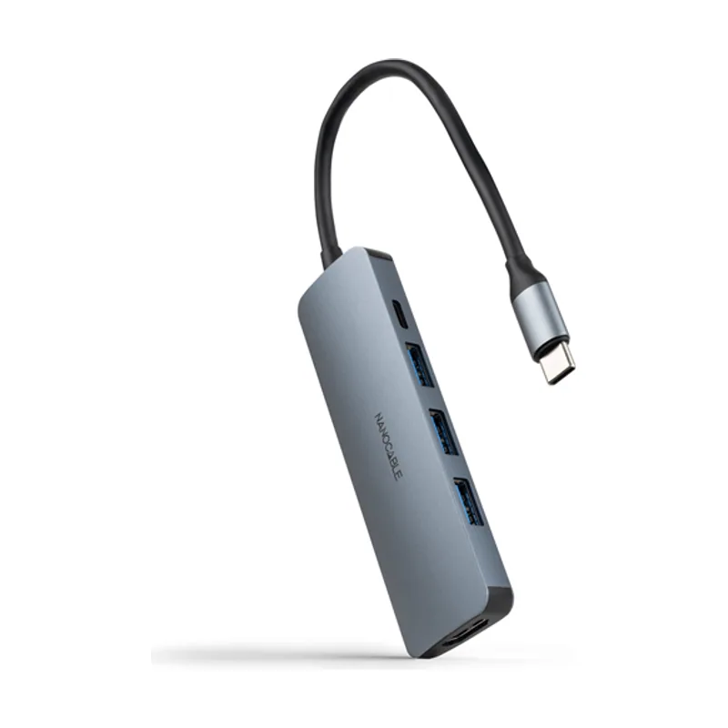 Hub USB-C 3xUSB-A+HDMI+USB-C PD