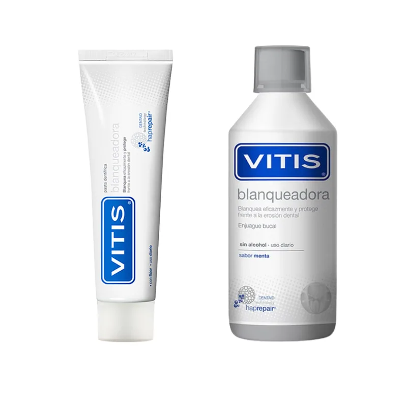 Vitis Pack Blanqueadora Pasta Dentífrica 100 Ml + Colutorio 500 Ml