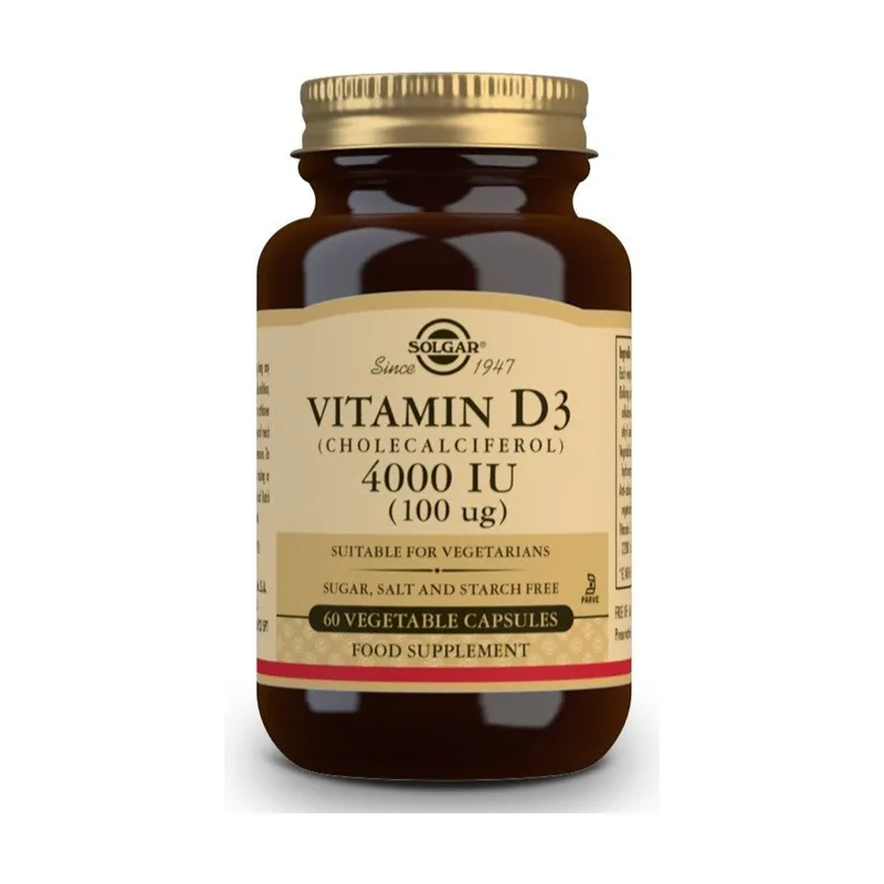 Solgar Vitamina D3 4000ui 100mcg 60 Capsulas