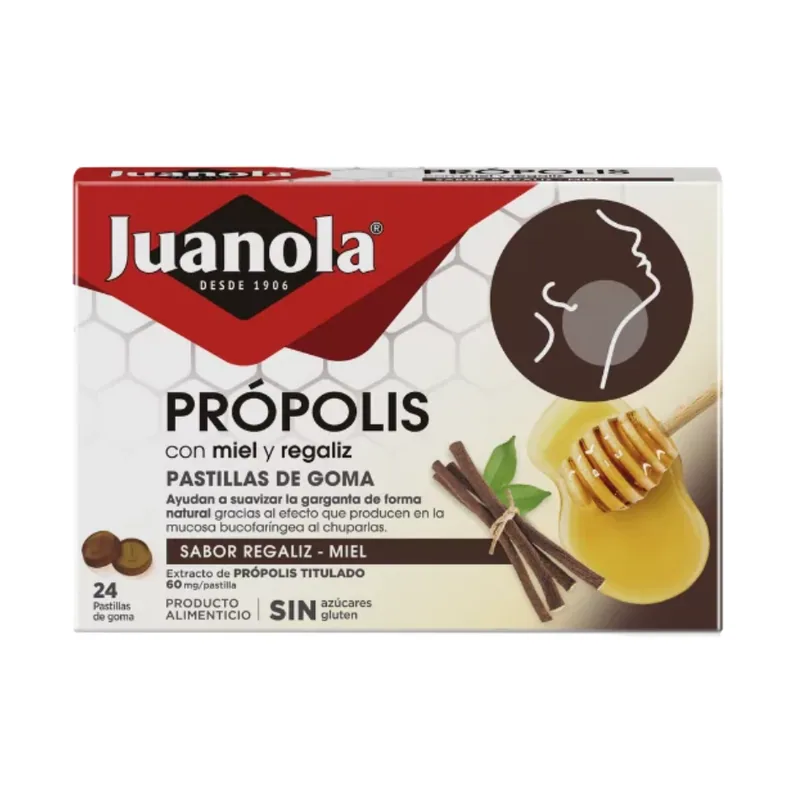 Angelini Juanola Própolis Con Miel Y Regaliz 24 Pastillas De Goma