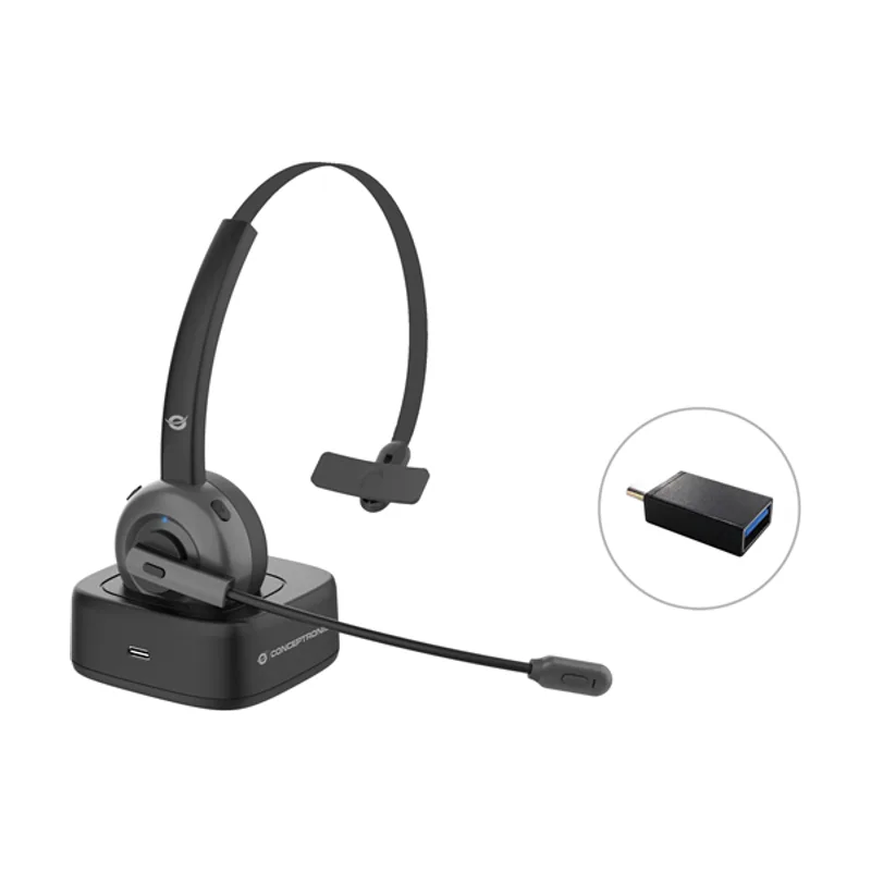 Conceptronic Headset Bluetooth CON Base DE Carga POLONA03BD