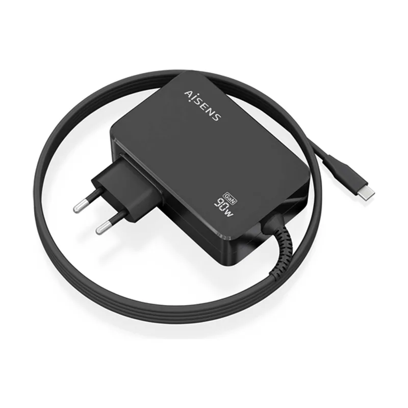 Aisens ASCH 1PD90WL034 BK cargador de dispositivo m vil Universal Negro Corriente alterna Interior