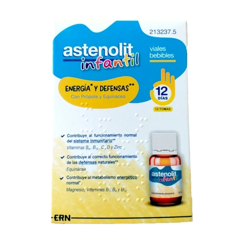 ERN Astenolit Infantil 12 Viales Bebibles De 10 Ml