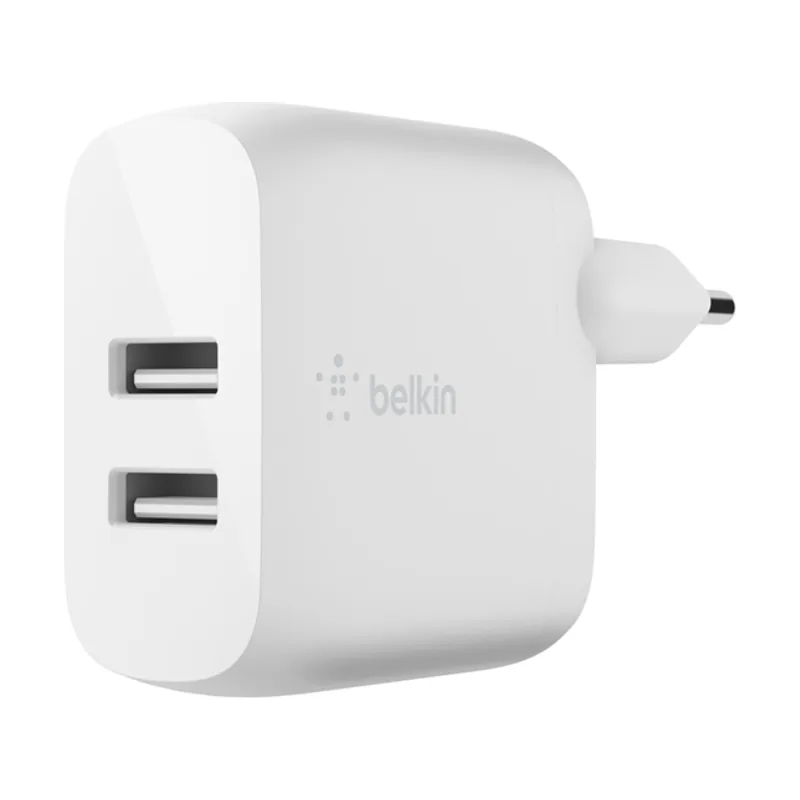 Belkin Cargador Doméstico WCB002VFWH Doble USB-A Boost Charge 12Wx2