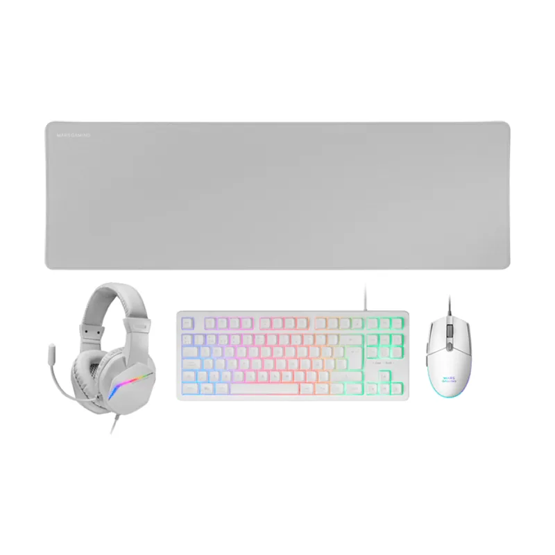 Mars Gaming Pack Teclado Mouse Headset Y Alfombrilla MCP-RGB3