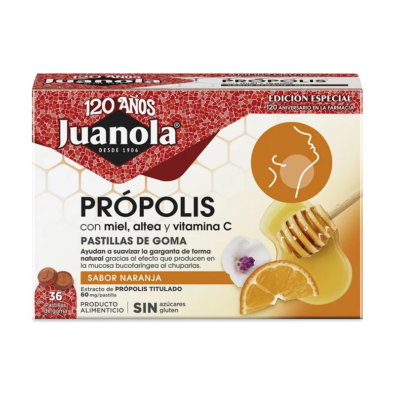 Angelini Juanola Própolis Sabor Naranja 36 Pastillas De Goma