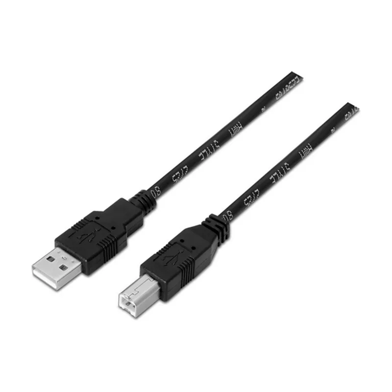 Aisens Cable Usb 2.0 Impresora Tipo A/M-B/M Negro 1M