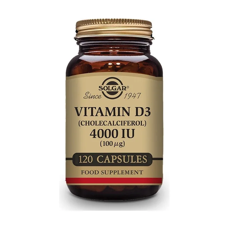 Solgar Vitamina D3 4000ui 100mcg 120 Cápsulas
