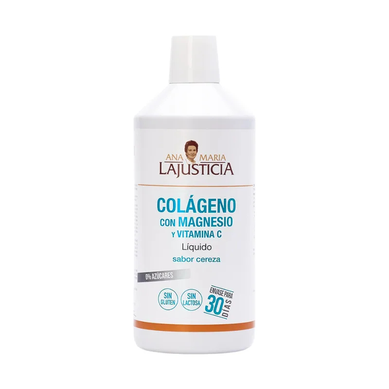 ANA Maria Lajusticia Colágeno Marino Con Magnesio Y Vitamina C Sabor Cereza 1l