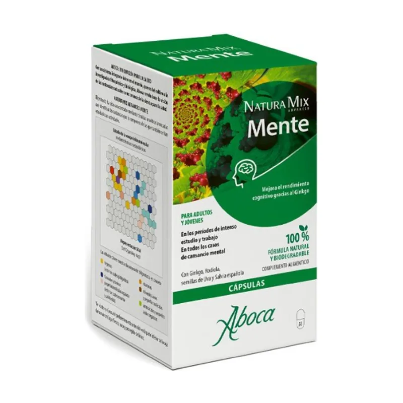 Aboca Natura Mix Advanced Mente Frasco De 50 Cápsulas