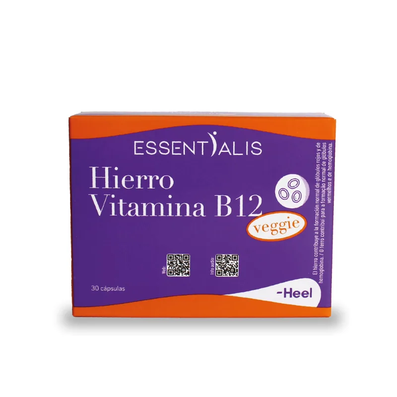 Heel Essentialis Hierro Con Vitamina B12 Veggie 30 Cápsulas