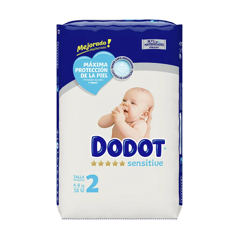 Procter & Gamble Dodot Pañal Infantil Sensitive Talla 2 4-8kg 58