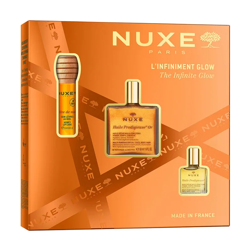 Nuxe Huile PRODIGIEUSE® OR Glow Infinito Estuche 3 pz