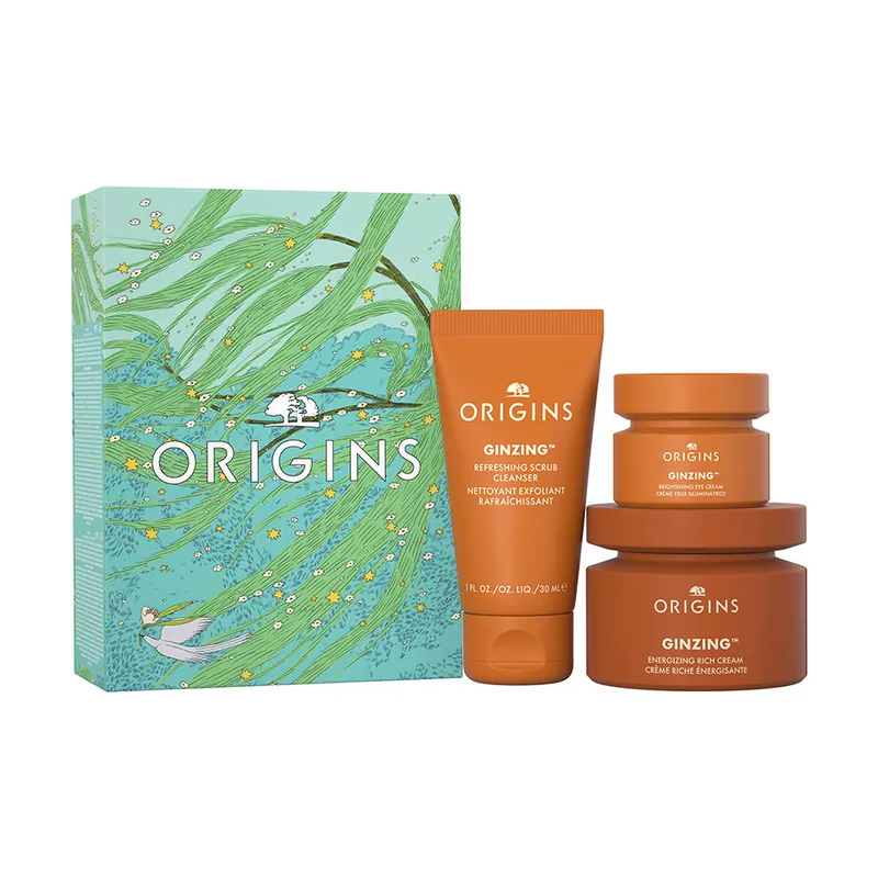 Origins Ginzing Crema Rica Energizante Estuche 3 pz