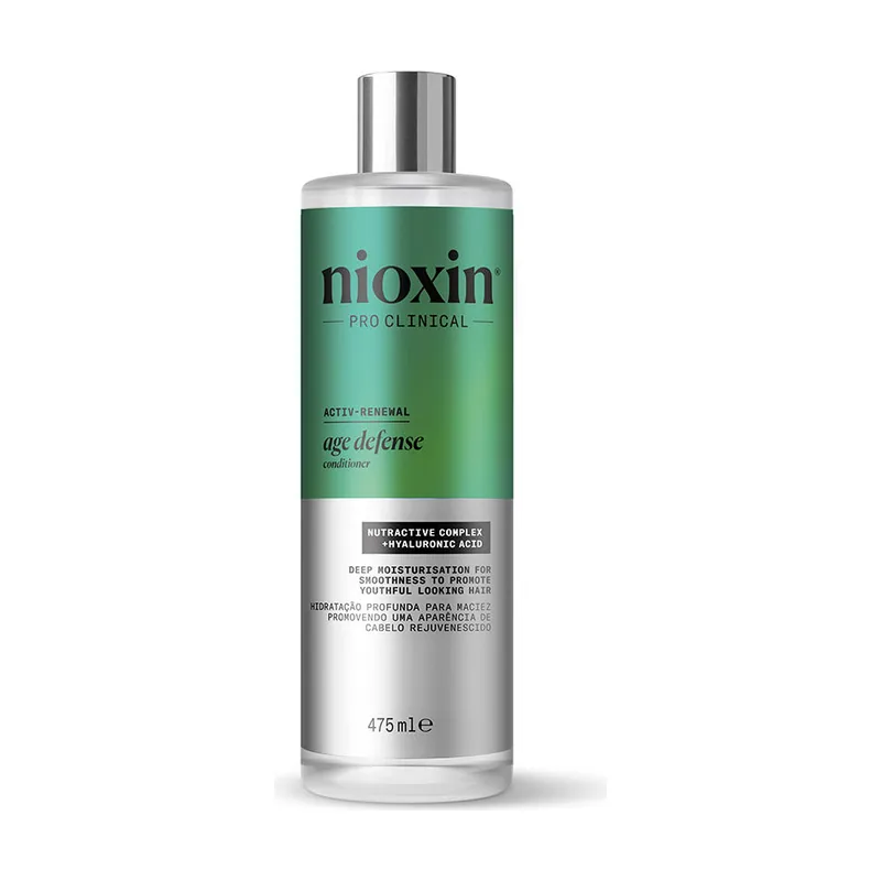 Nioxin AGE DEFENSE acondicionador anti envejecimiento hidratación profunda con ácido hialurónico 475 ml