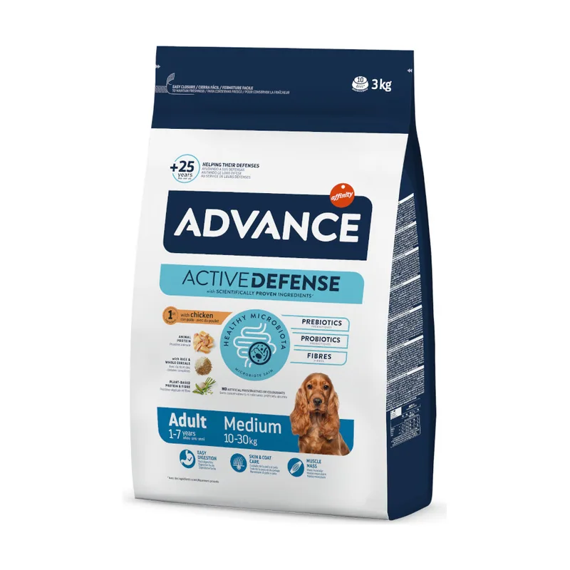 Advance 3 kg Active Defense Medium Adult Pollo y Arroz pienso