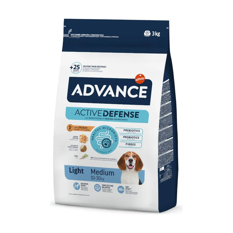 Advance 3 kg Active Defense Medium Light Pollo y Arroz pienso