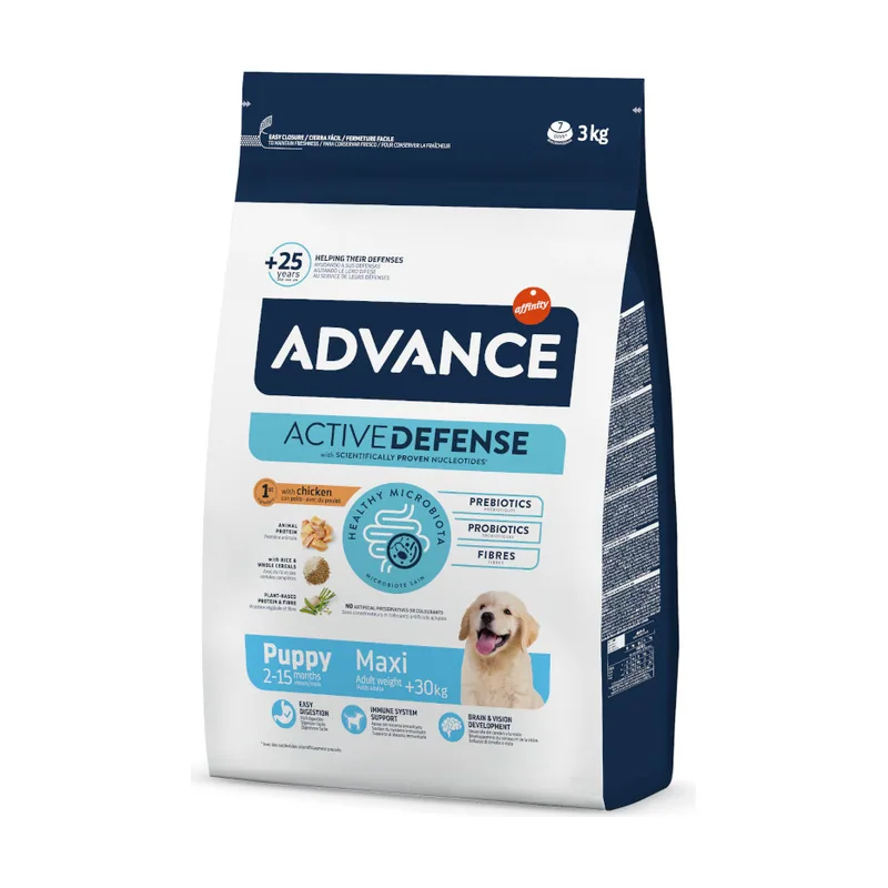 Advance 3 kg Active Defense Maxi Puppy Pollo y Arroz pienso