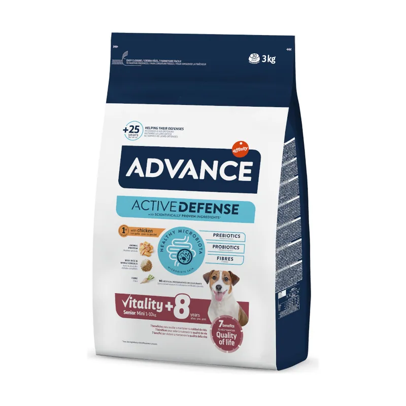 Advance 3 kg Senior Mini +8 Pollo y Arroz pienso