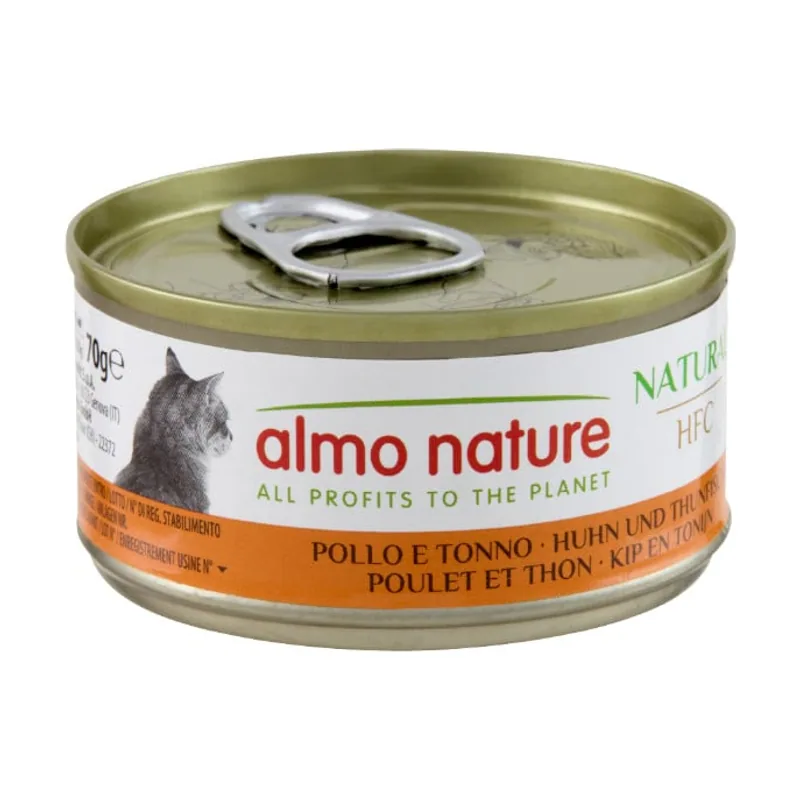Almo Nature 70 g HFC pollo con atún lata