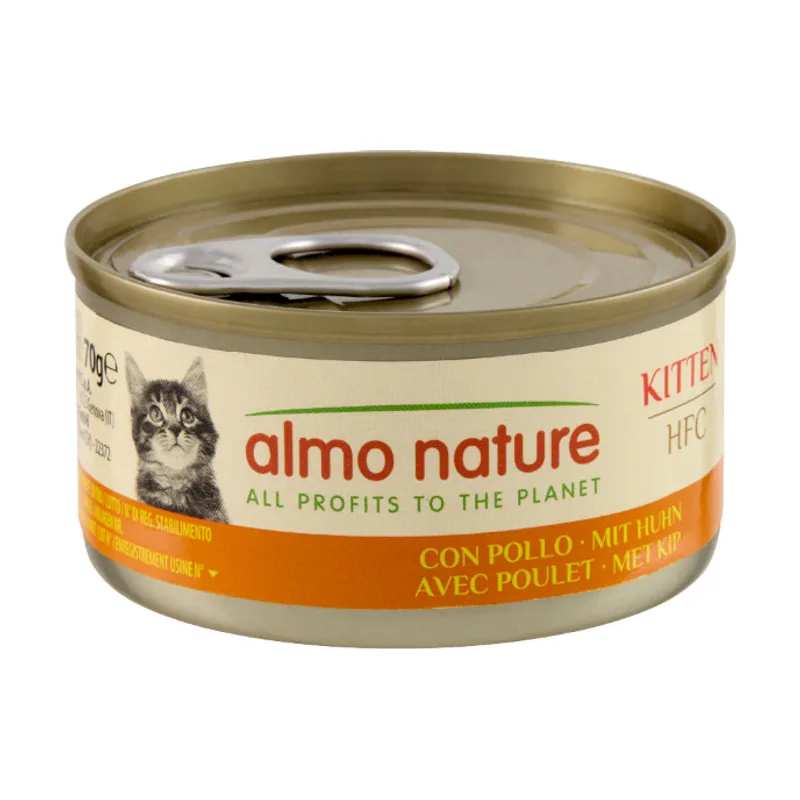 Almo Nature 70 g Kitten HFC Pollo lata
