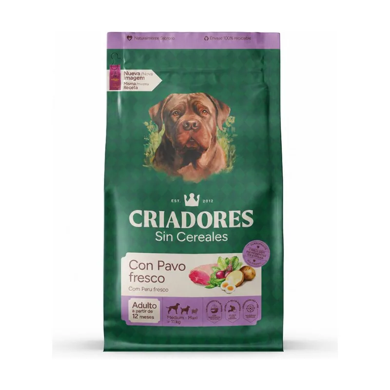 Criadores 2.5 kg Adulto Grain Free Pavo pienso para perros de raza mediana y grande