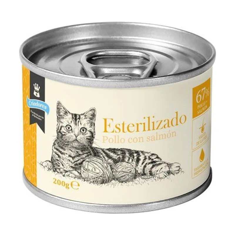 Criadores 200 g Esterilizado Paté Pollo y Salmón lata