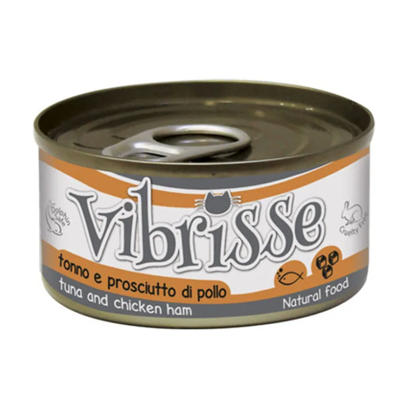 Croci 70 g Vibrisse Atún y Jamón de Pollo lata