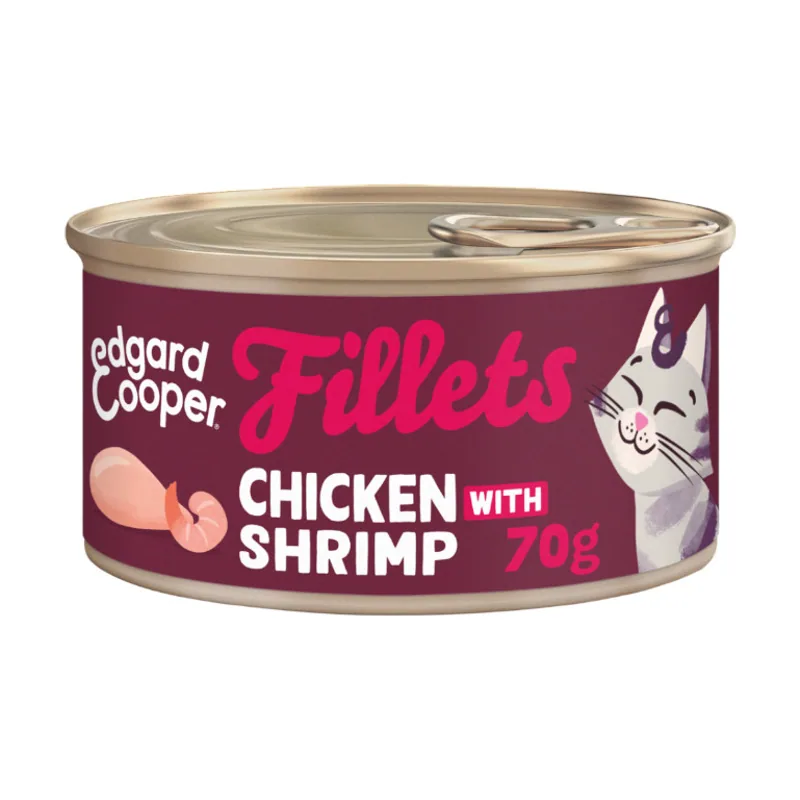 Edgard & Cooper 70 g Filetes de Pollo y Gambas Lata