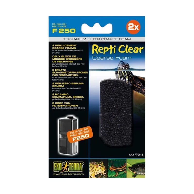Exo Terra Esponja de recambio filtro Reptil Clear F250 para terrarios